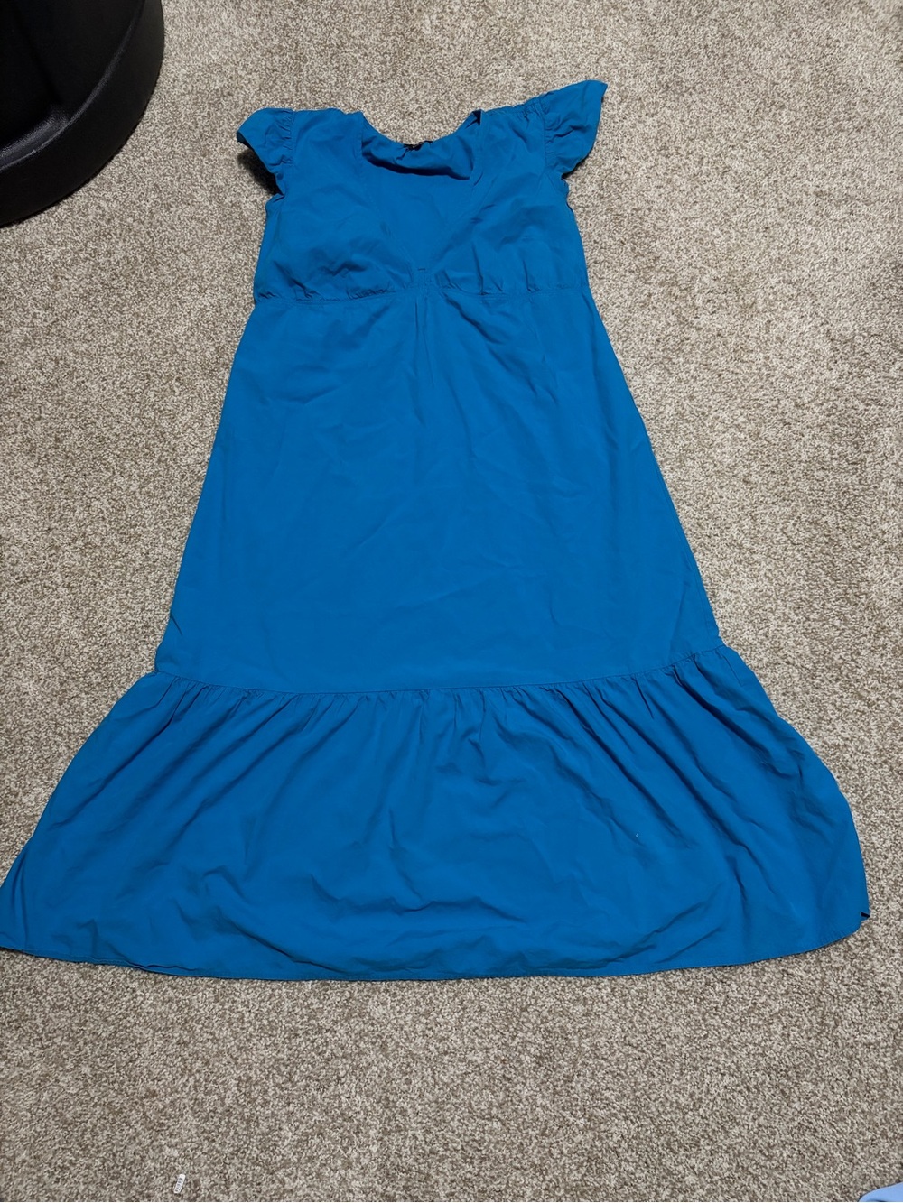 Rails Tina Bright Blue Flutter Sleeve Midi/Maxi Dress Size Small | MSRP $248 - Picture 5 of 9